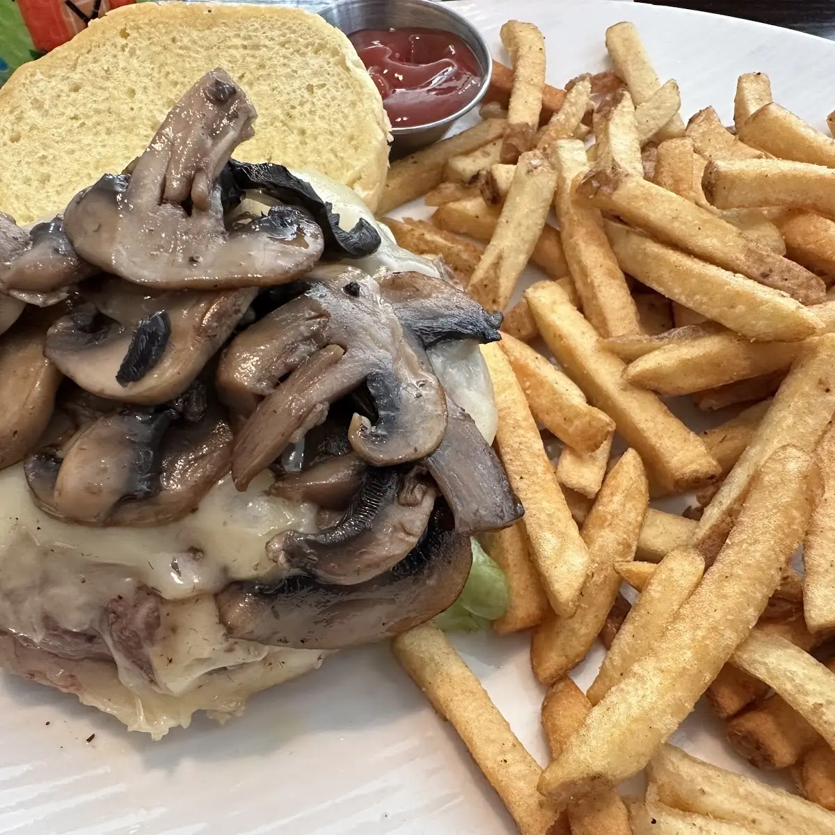 Mushroom Swiss Burger