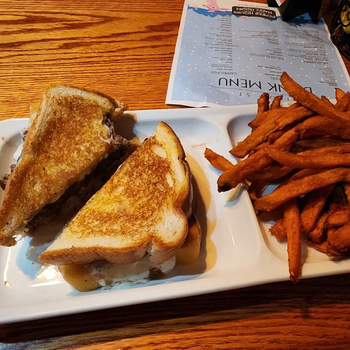 Ranch Burger and Sweet Potato Fries
