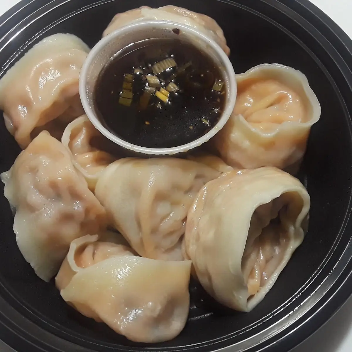 Steamed Kimchi Dumplings with Dipping Sauce