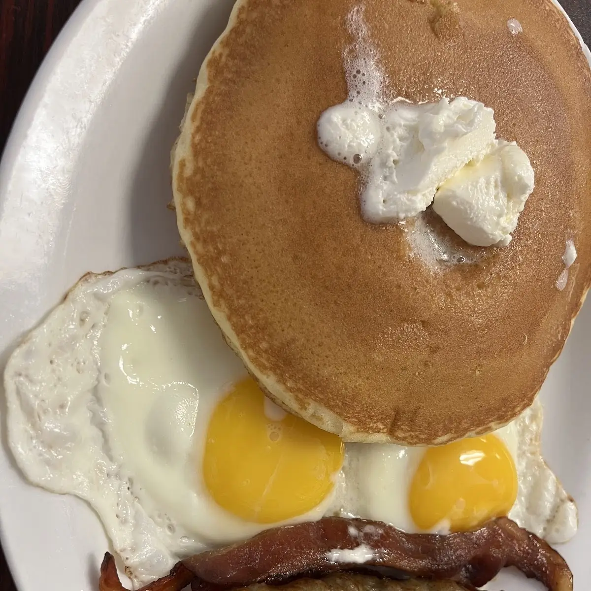 Breakfast with Hash Browns and Eggs