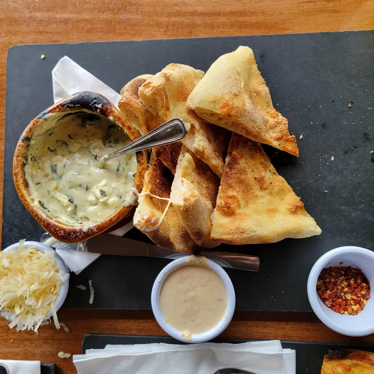 Artichoke Dip with Baked Bread