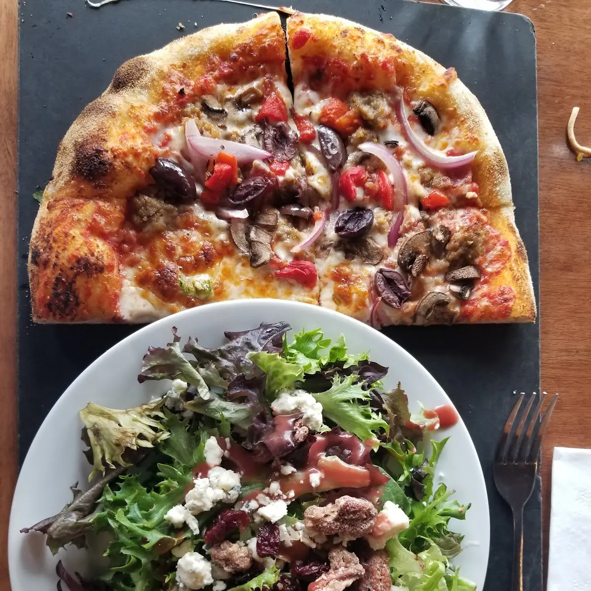 Lunch Combo Supreme Pizza and Spinach Salad