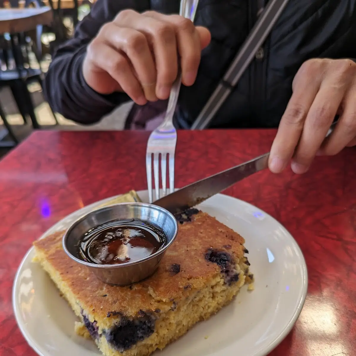 Grilled Blueberry Cornbread