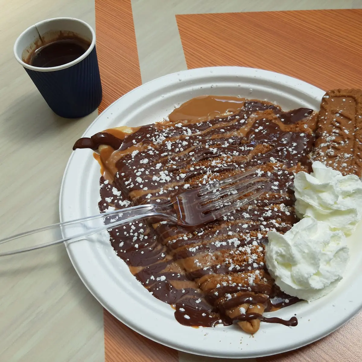 Cookie Butter Crepe with Dark Chocolate