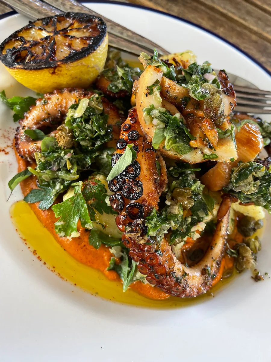 Chargrilled Octopus Potato Salad Etc, Pearl