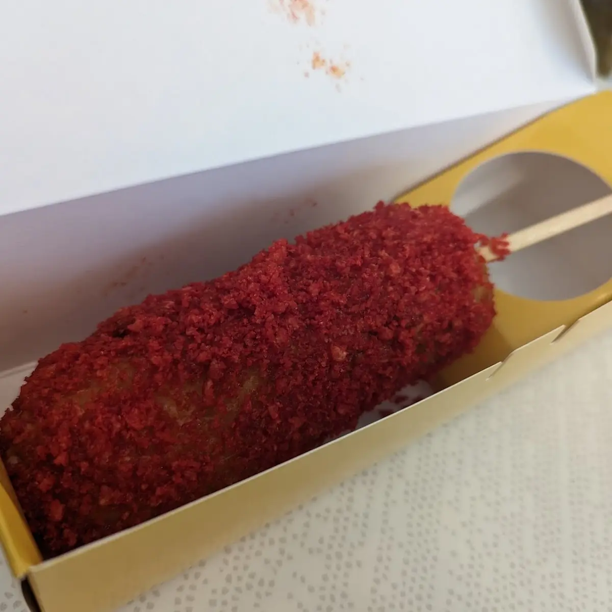 Hot Cheeto Korean Corn Dog