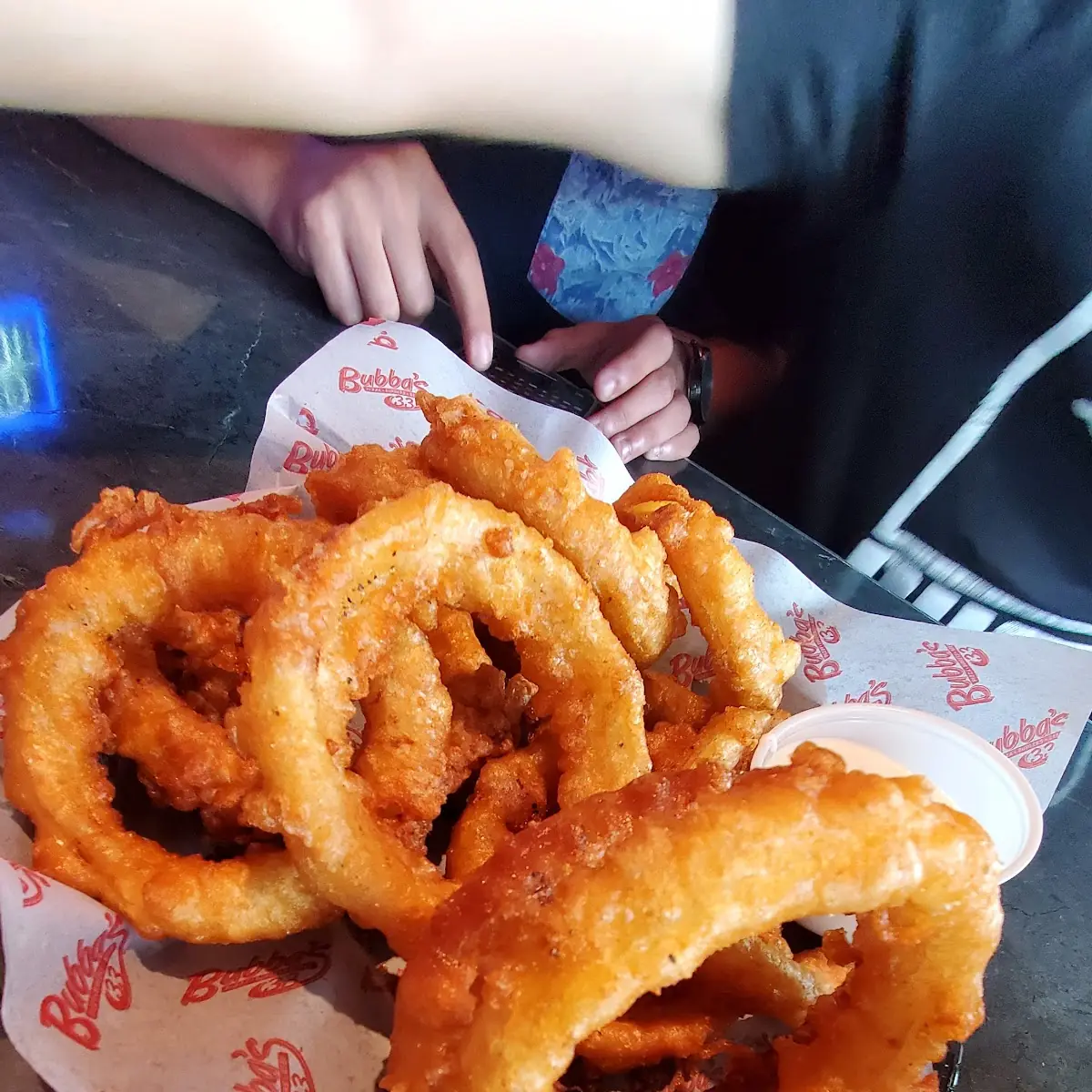 Giant Onion Rings with Ranch Sauce