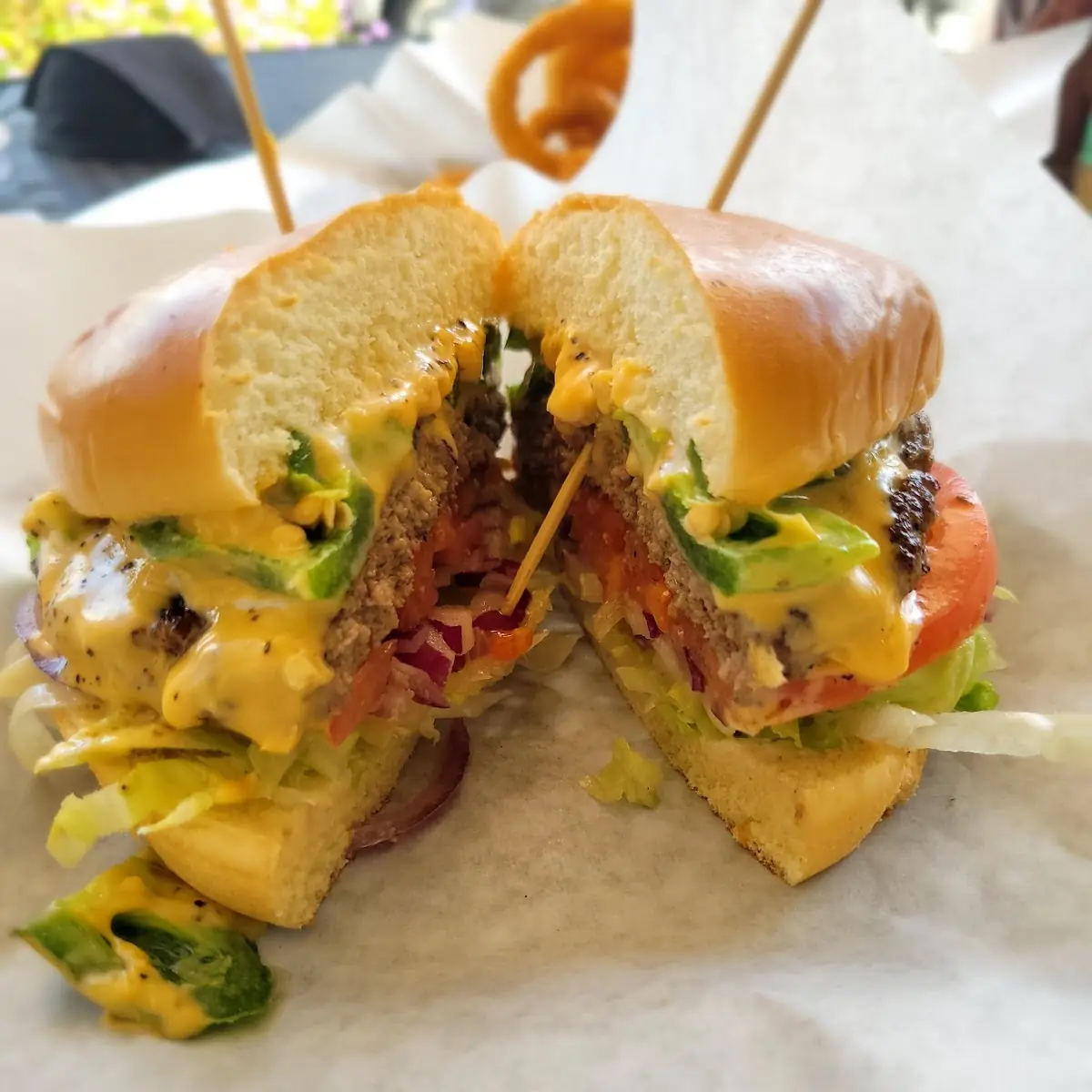 Cheese Burger Added Jalapenos