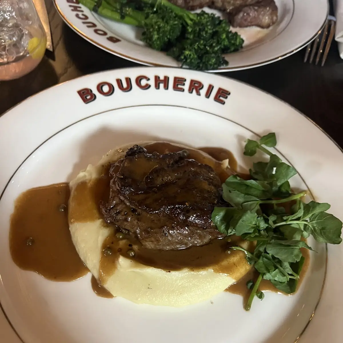 Burnt Steak with Mashed Potatoes