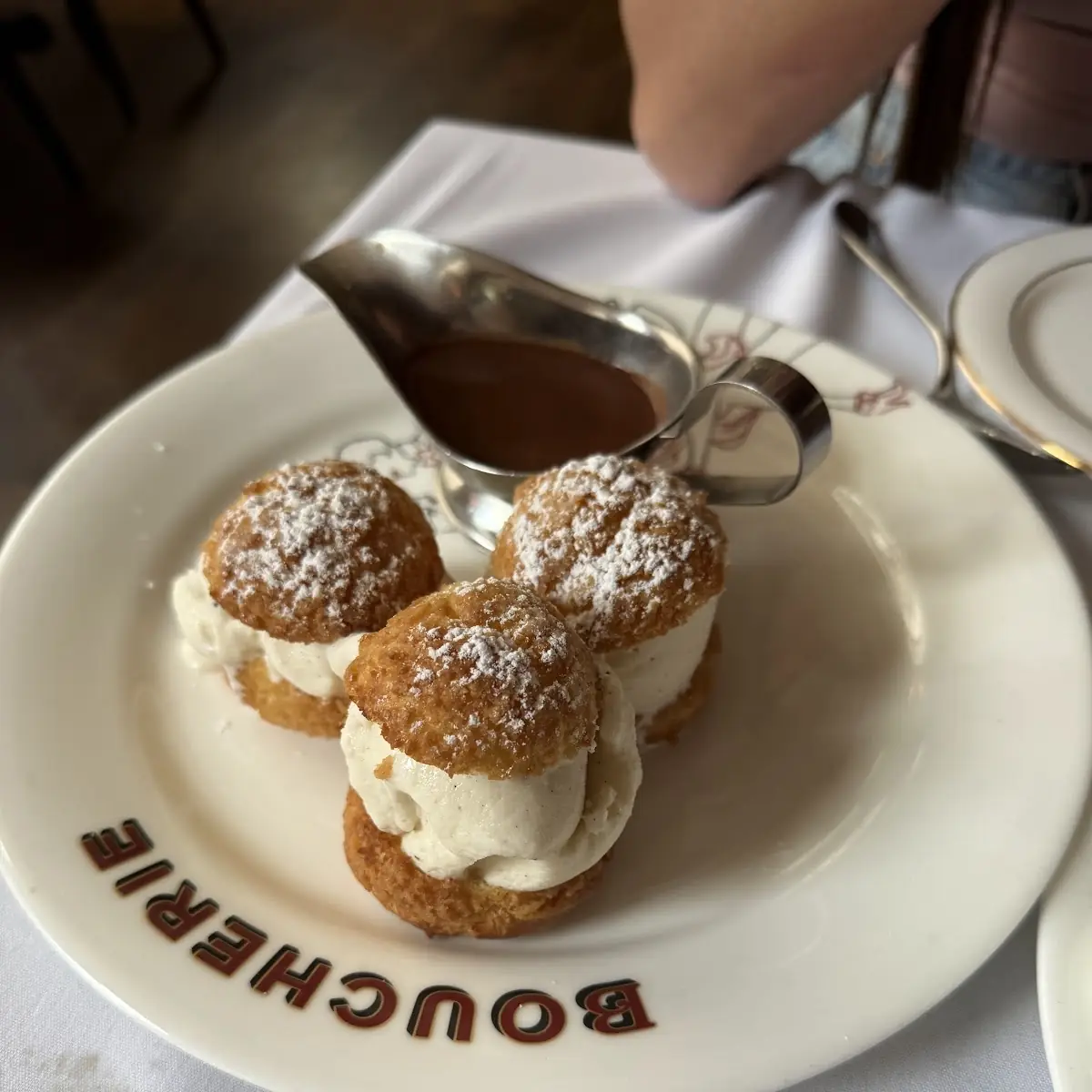 Choux Pastry with Vanilla Ice Cream