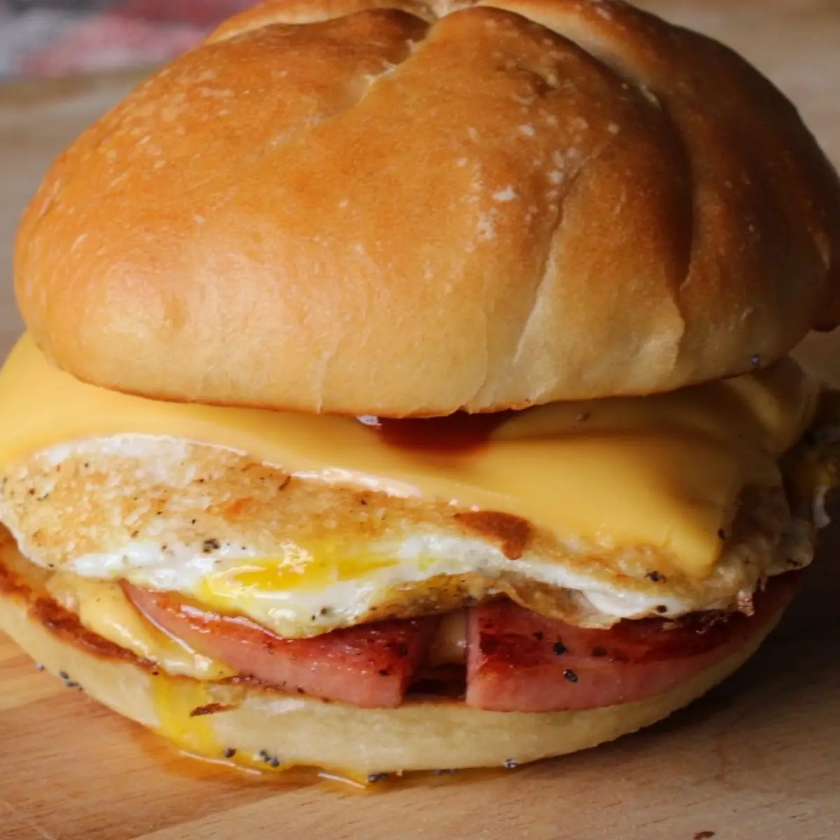 English Muffin Egg Cheese and Meat