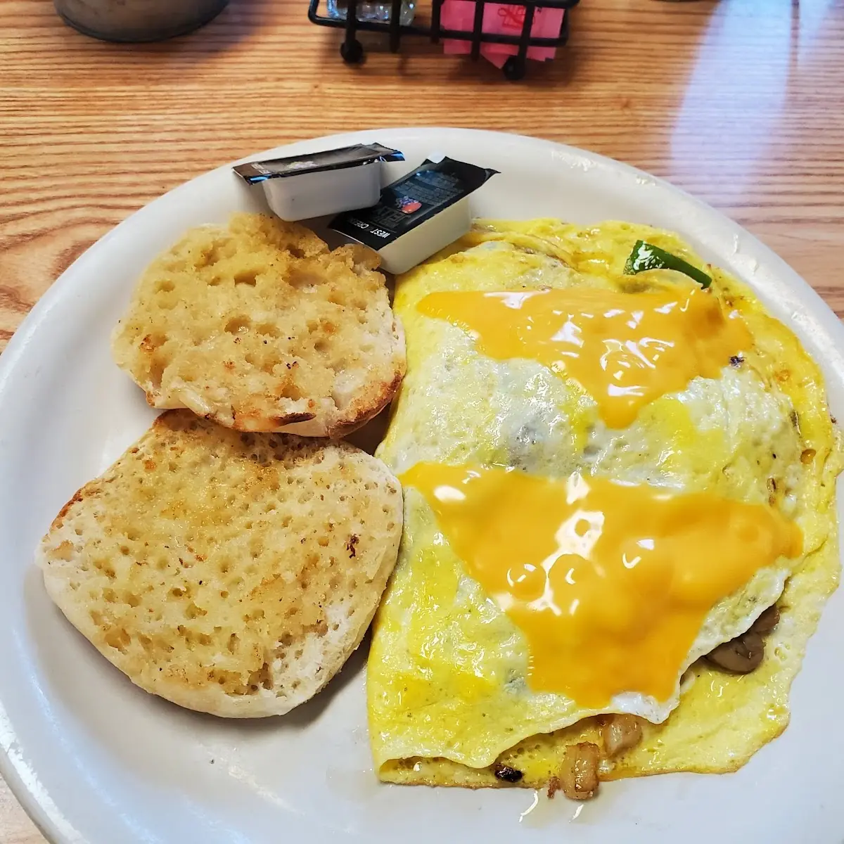 Green Pepper Mushroom Omelet
