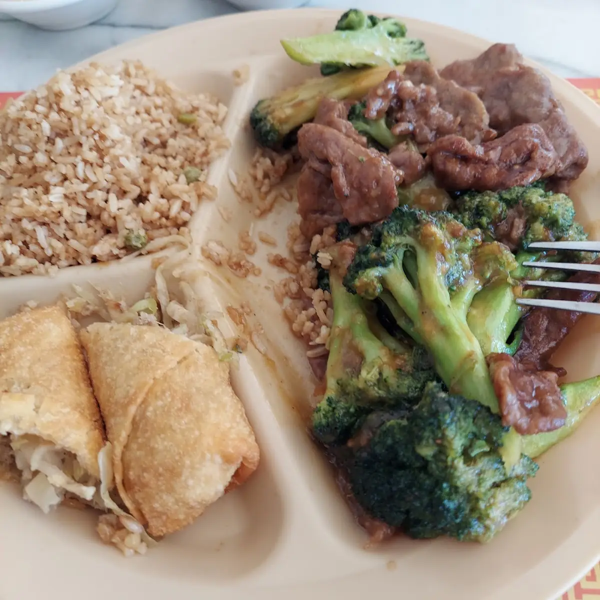 Beef Broccoli with Fried Rice