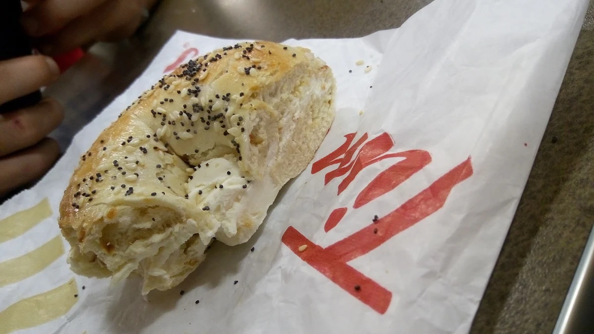 Everything Bagel Toasted with Herb and Garlic Cream Cheese, Tim Hortons