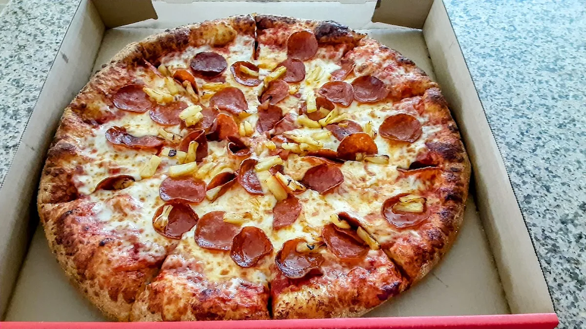 Pepperoni Pizza with Pineapple