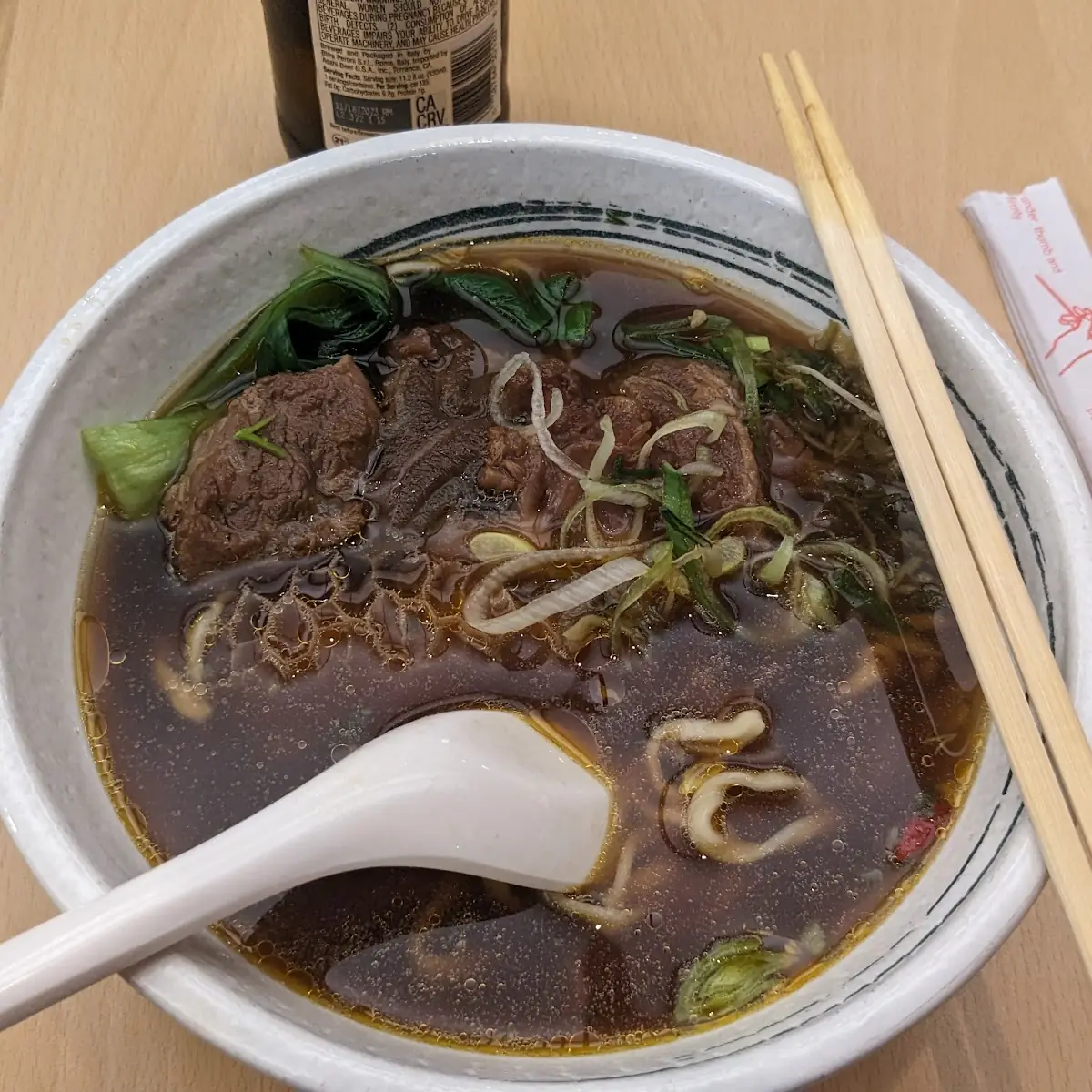 Beef Noodle Soup with Bok Choy