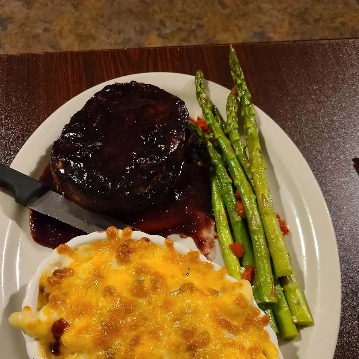 Pork Chop and Baked Mac N Cheese