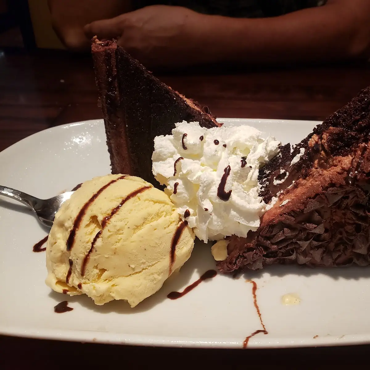 Chocolate Cake with Vanilla Ice-Cream