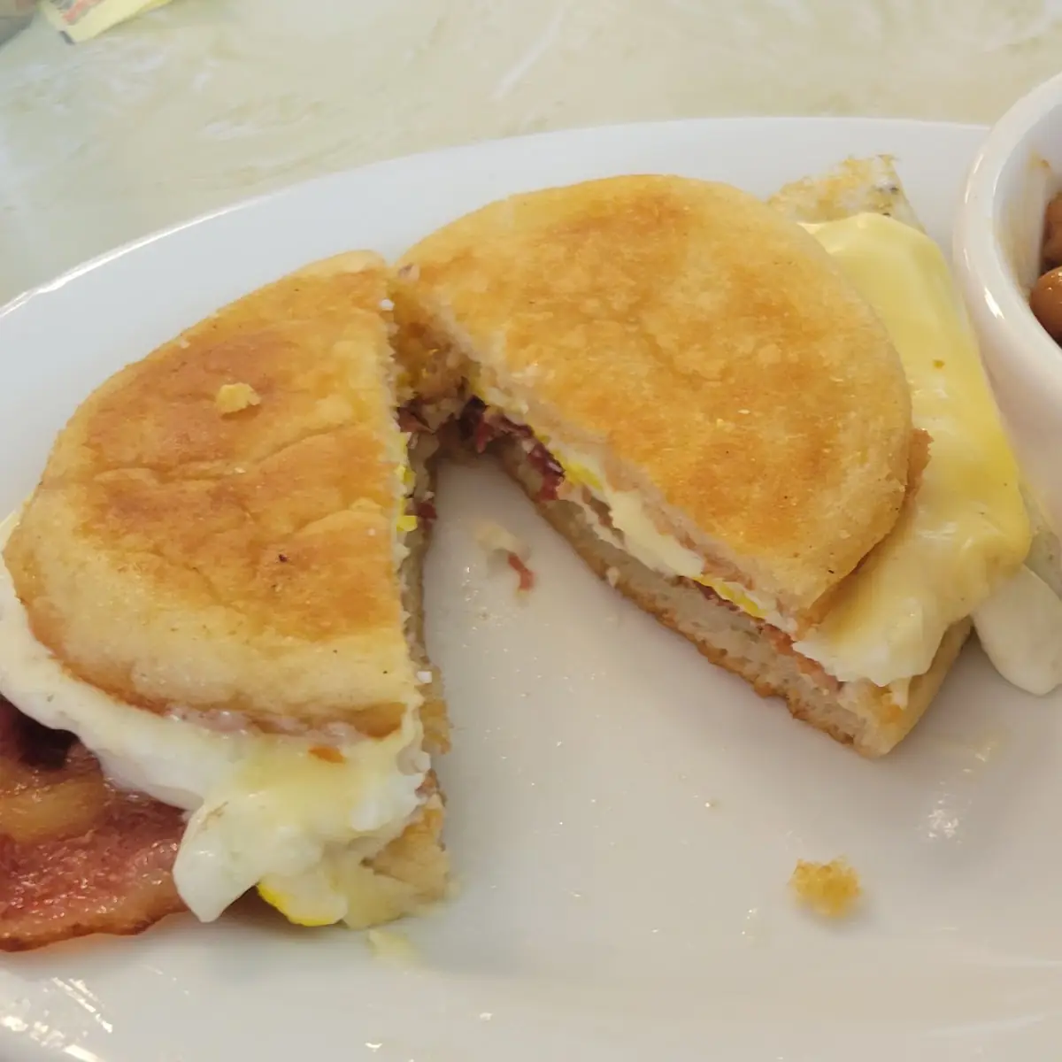 Bacon Egg and Cheese on an English Muffin