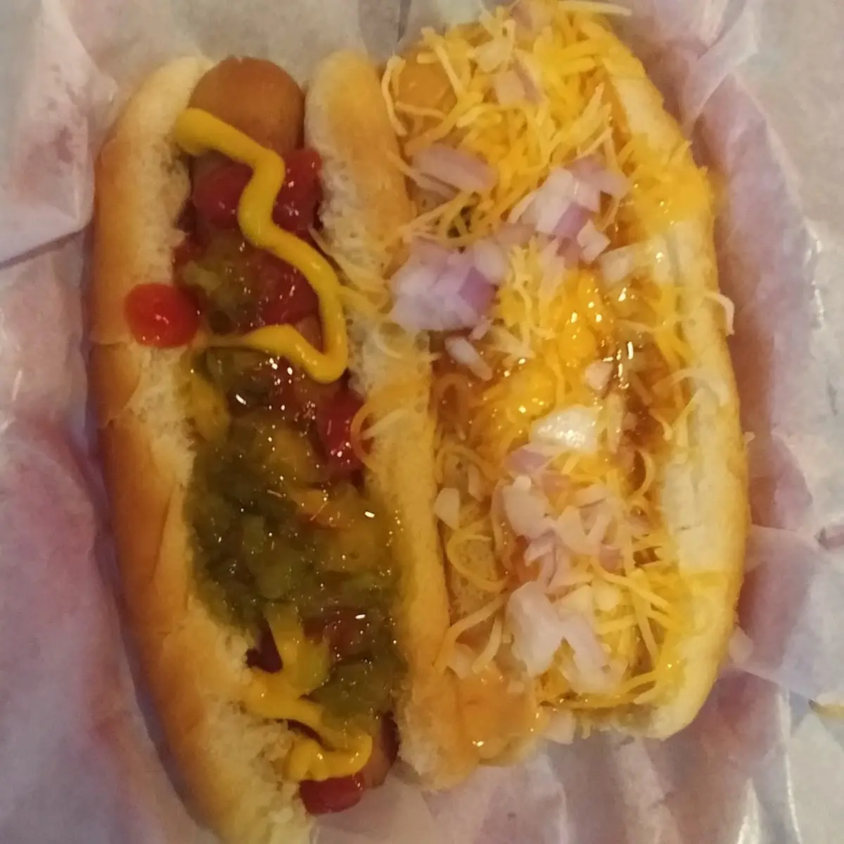 Hot Dog and Chili Cheese Dog