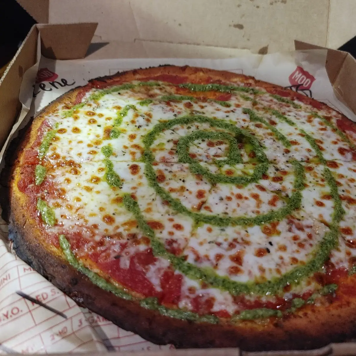 Cheese Pizza and Pesto