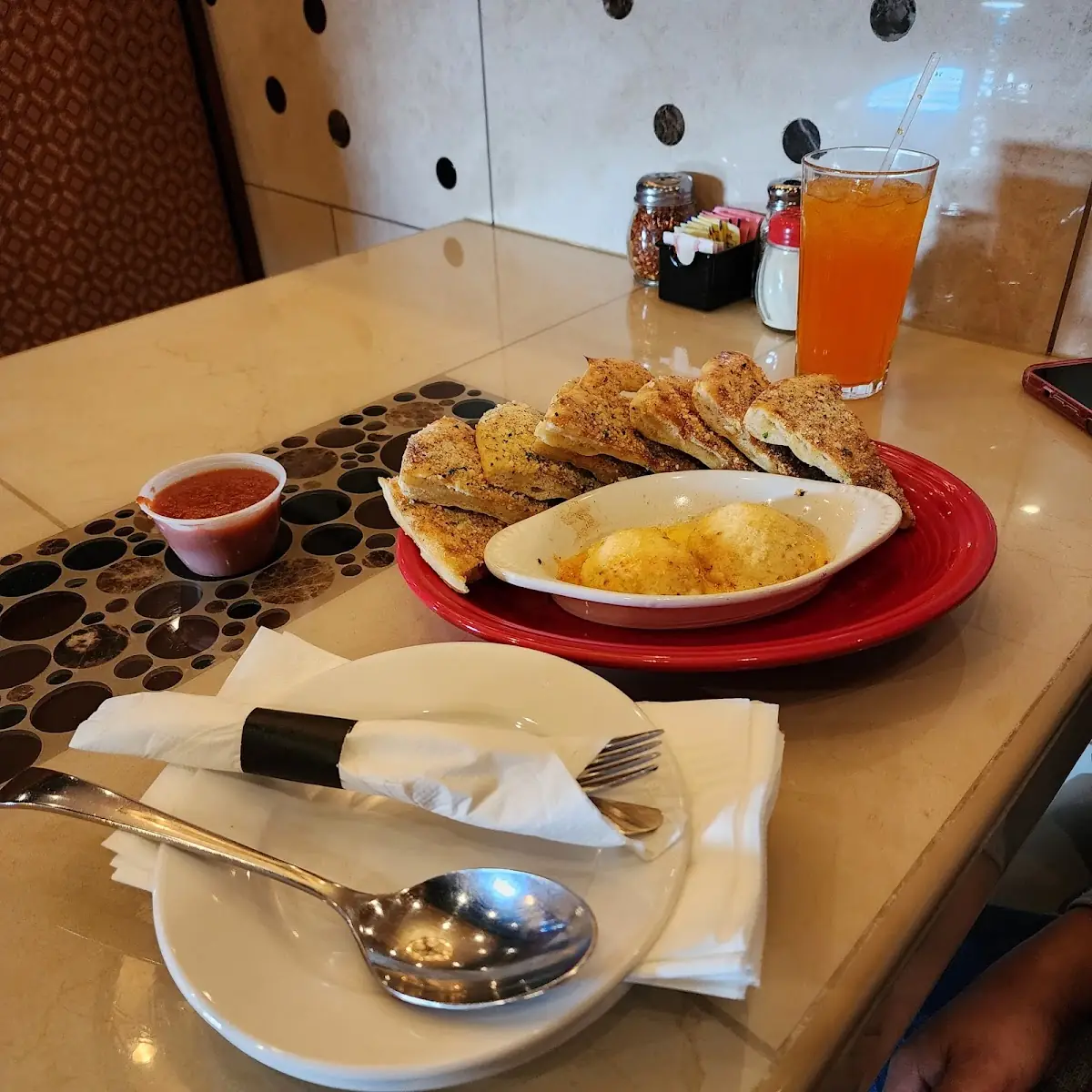 Seafood Cheese Dip with Garlic Bread