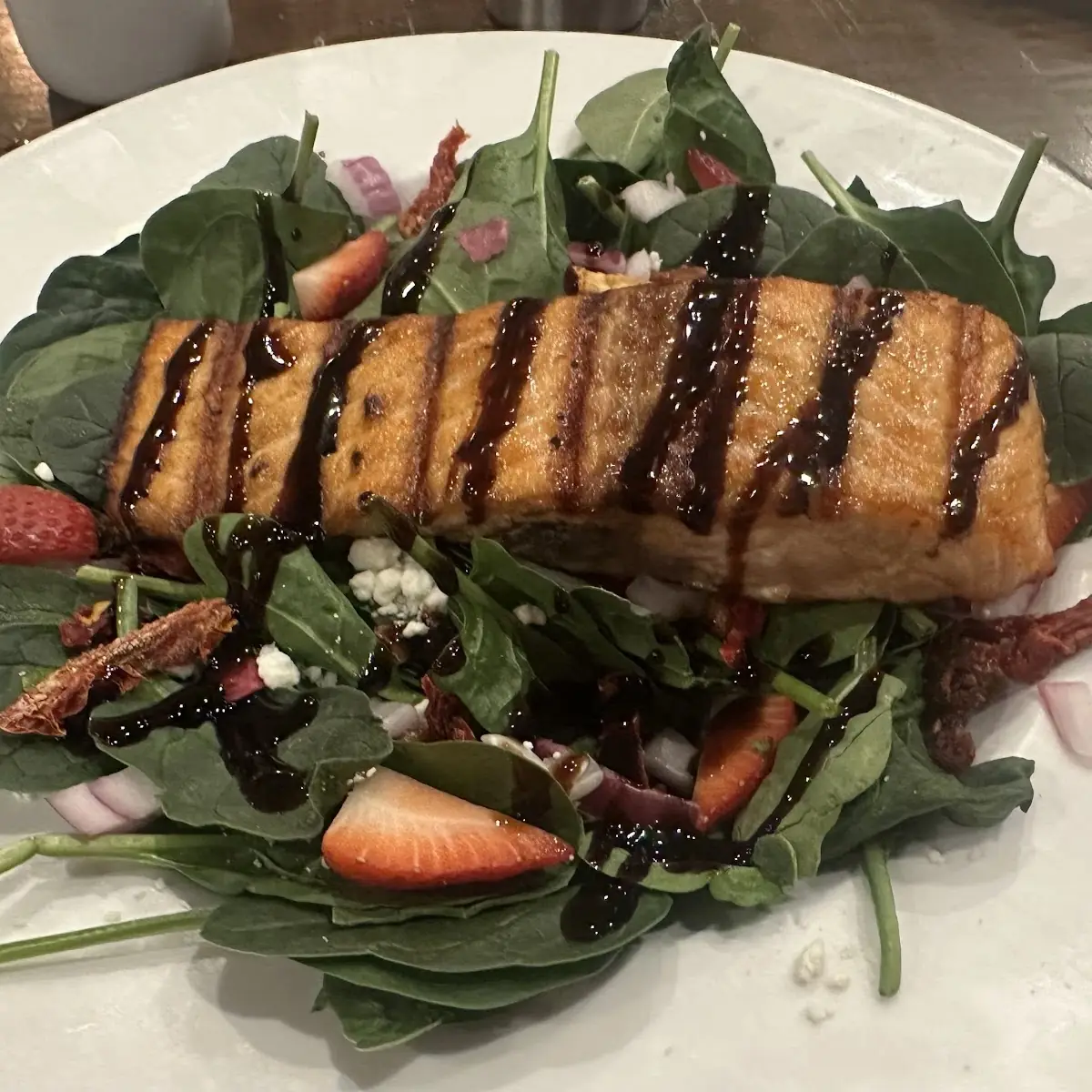 Spinach Salad with Salmon