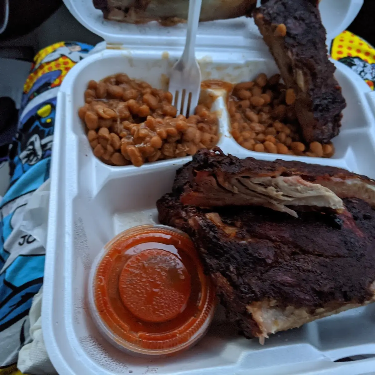 Ribs and Baked Beans