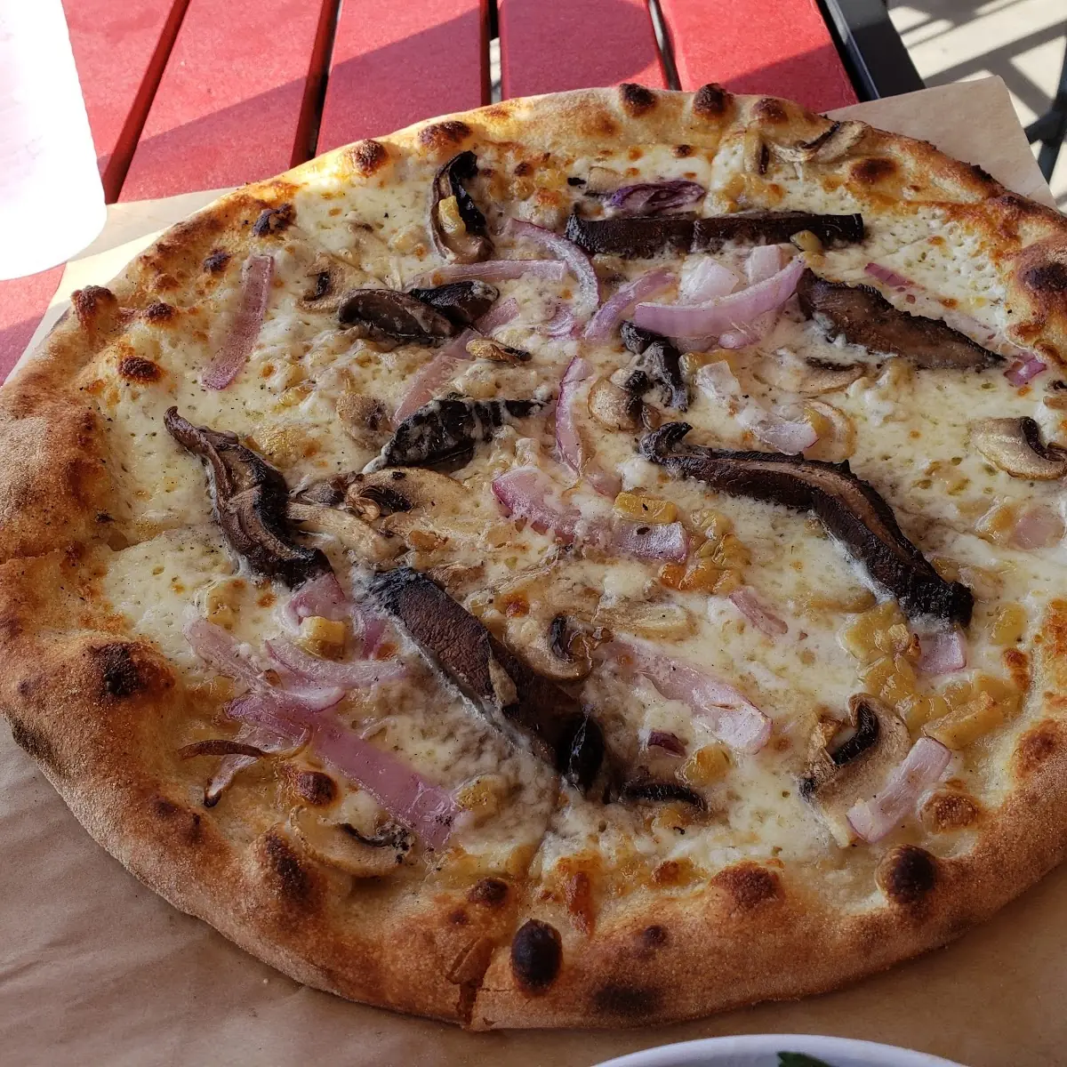 White Mushroom Pizza