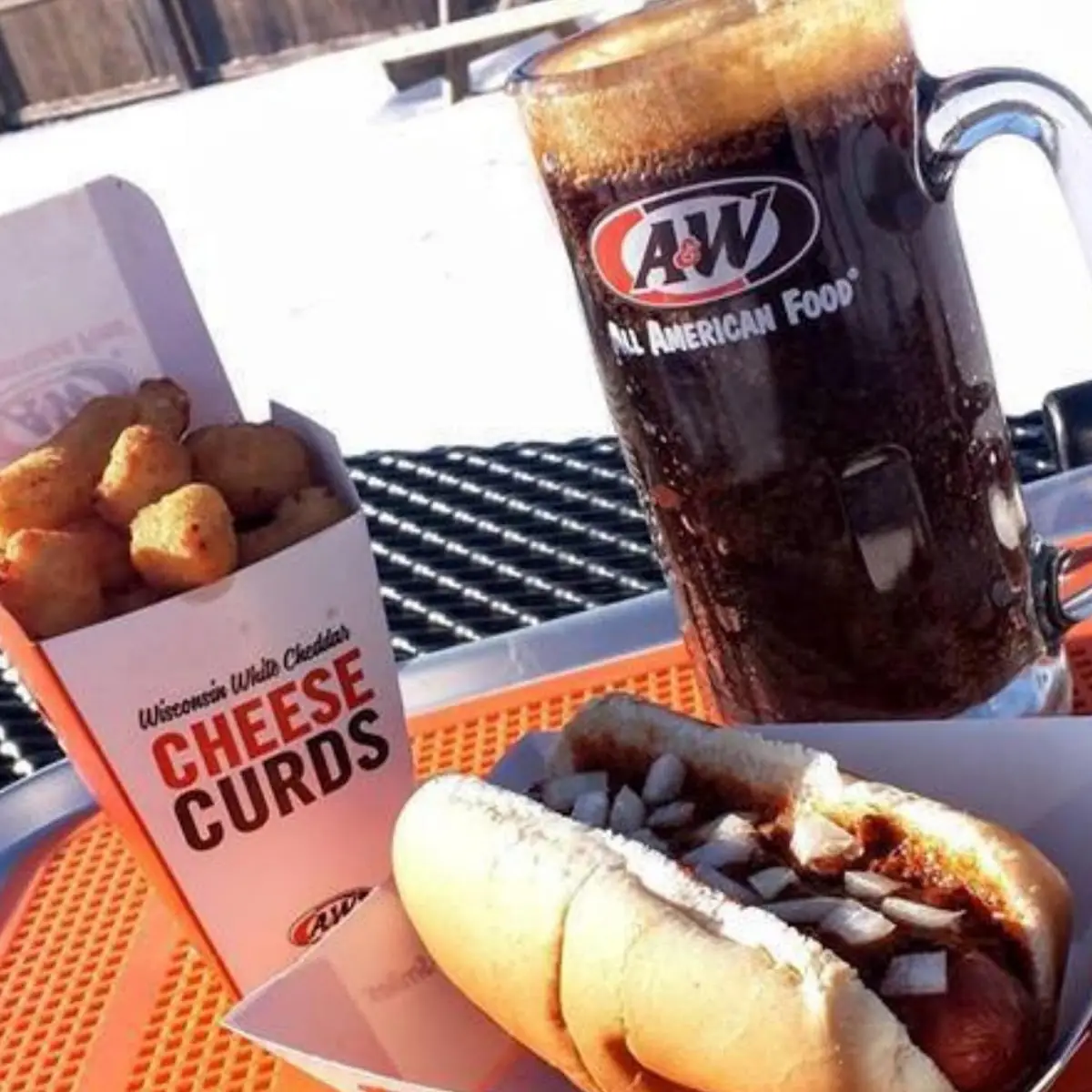 Coney Dog Cheese Curds & Root Beer