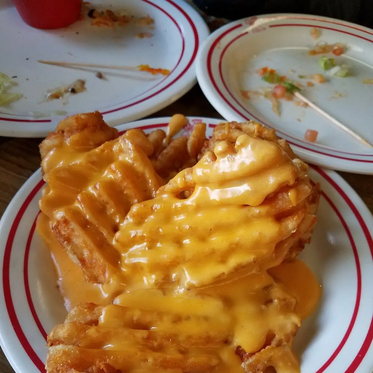 Waffle Fries with Cheese