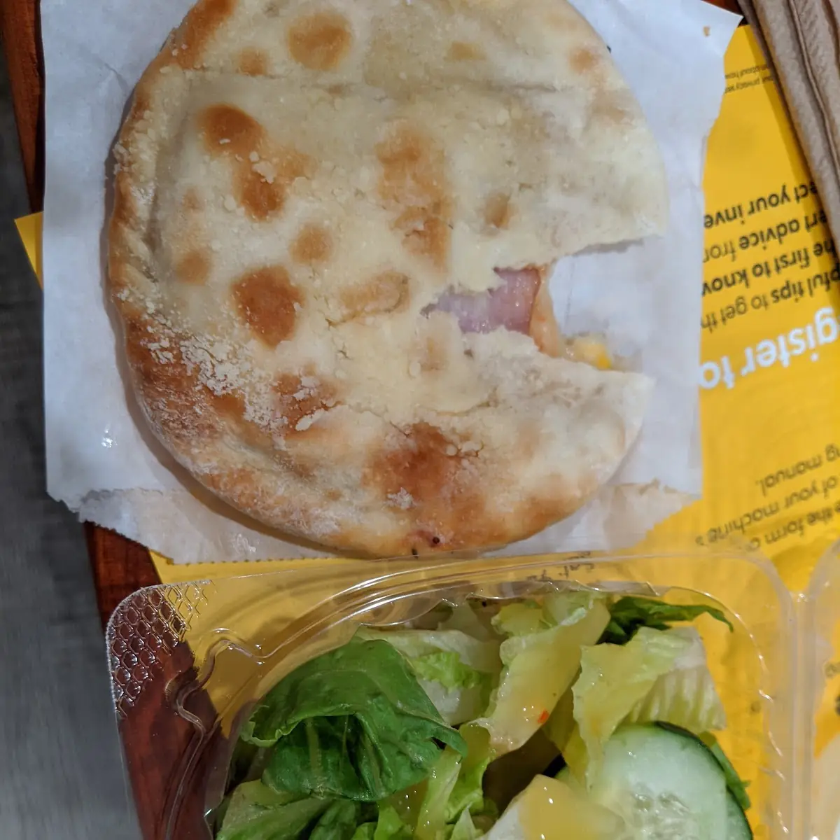 Baked Ham and Cheese Calzone