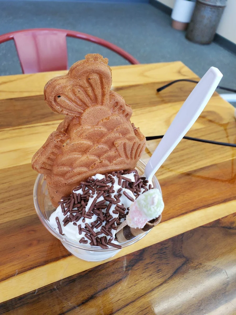 Fish Shaped Waffle Soft Serve