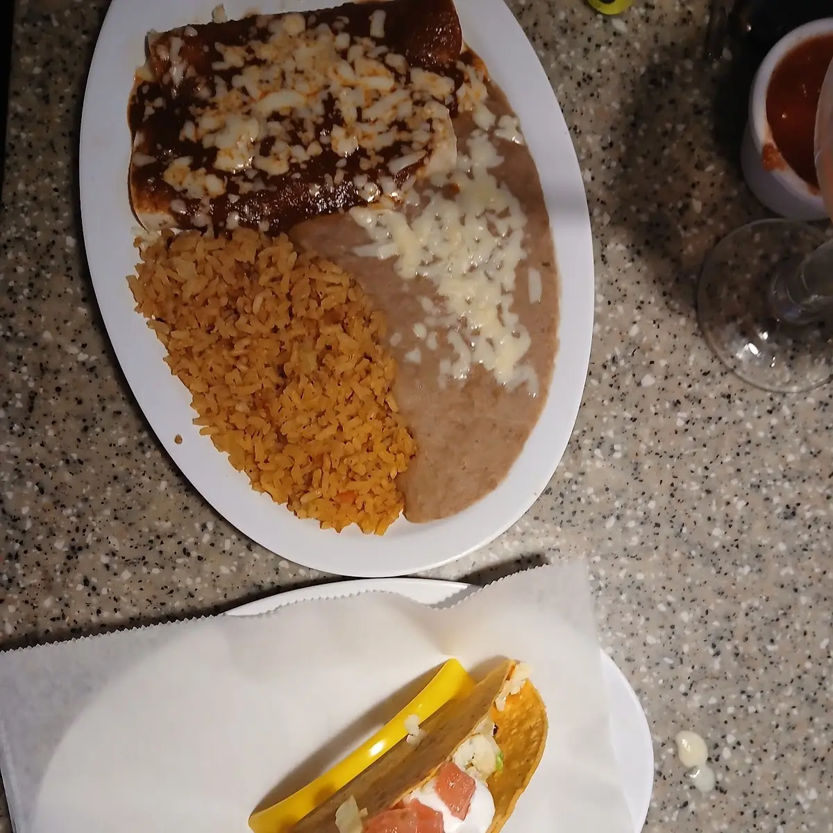 Cheese Enchiladas Rice Beans