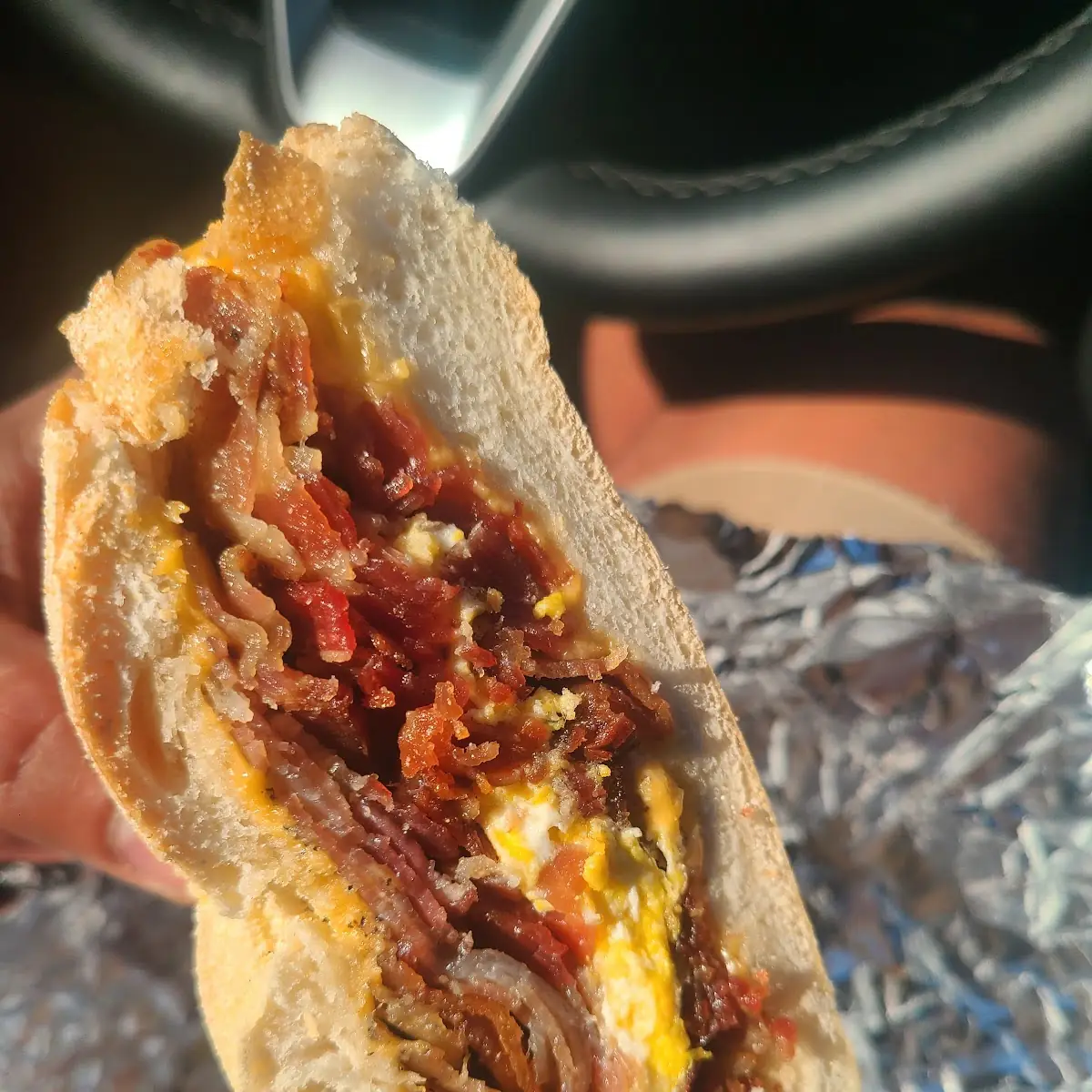 Bacon Egg and Cheese with Double Bacon and Egg