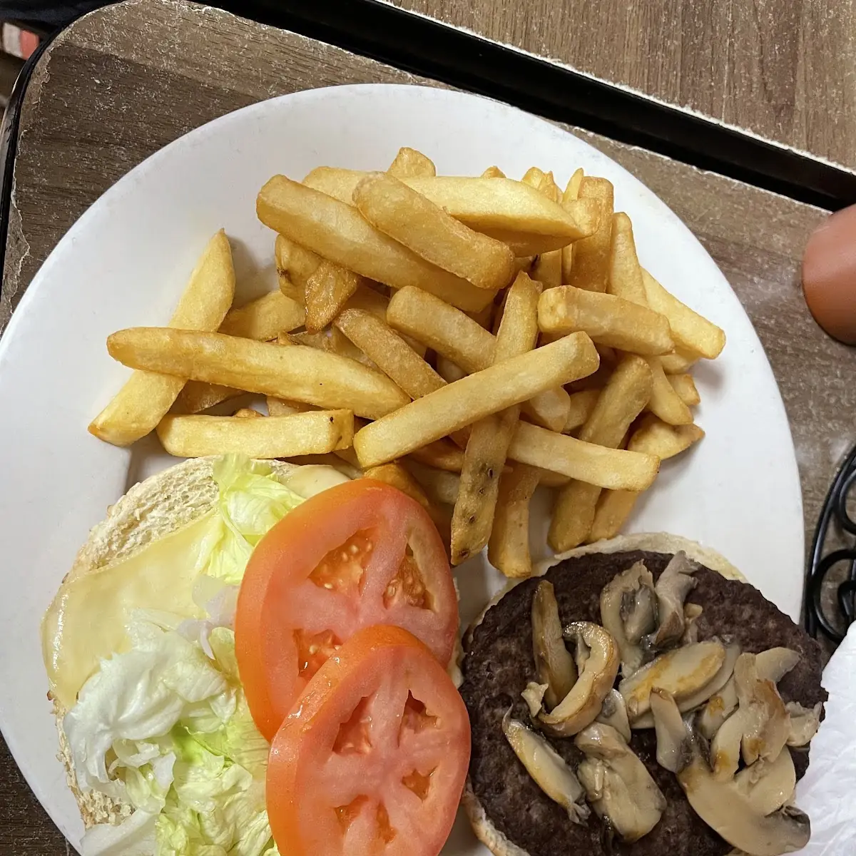 Mushroom and Swiss Burger