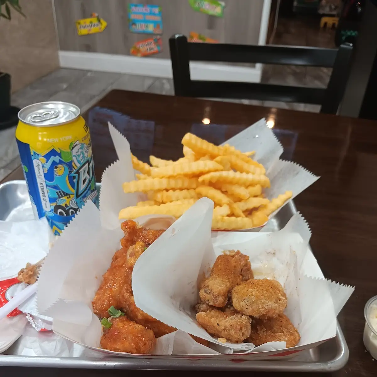 Thai Milk Tea Chicken Tender 1pcs Fries