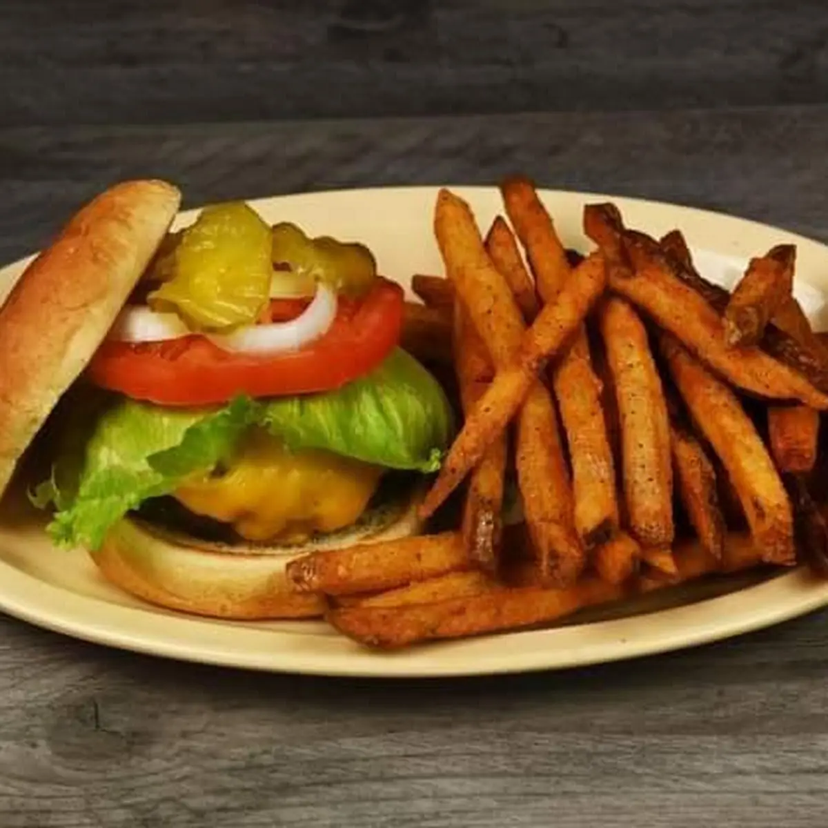 Cheeseburger & Home Cut Fries