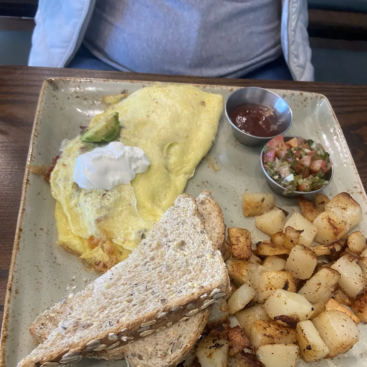 Meat Omelette with Breakfast Potatoes