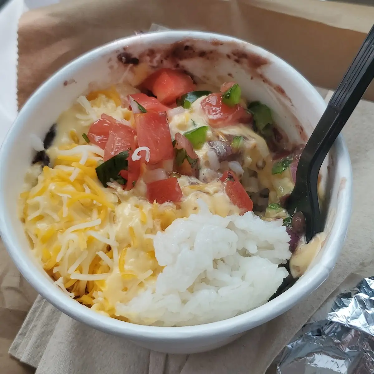 Loaded Rice & Beans w/ Chips
