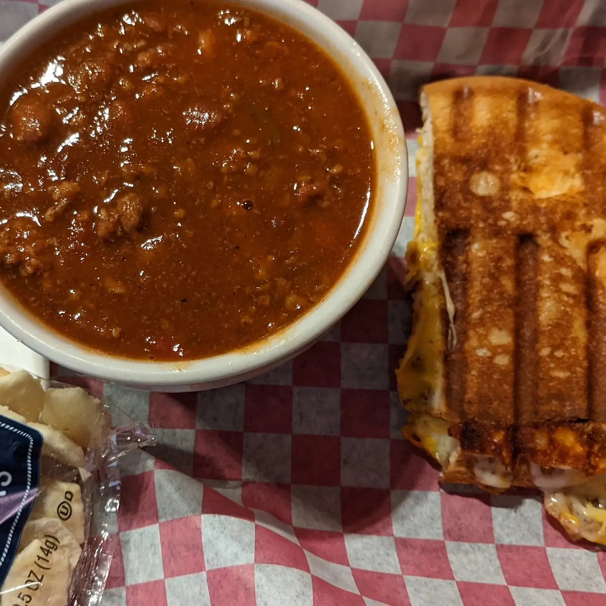 Chili and Grilled Cheese