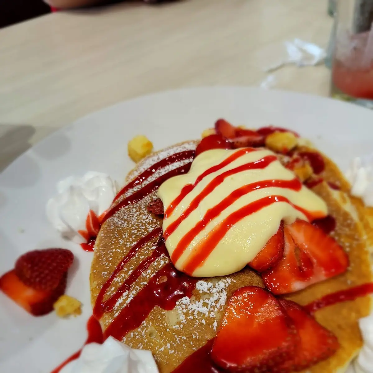 Strawberry Cheesecake Pancakes