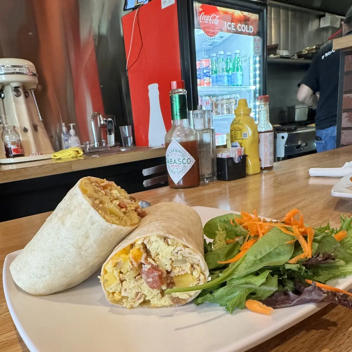 Meat Lovers Burrito with Salad