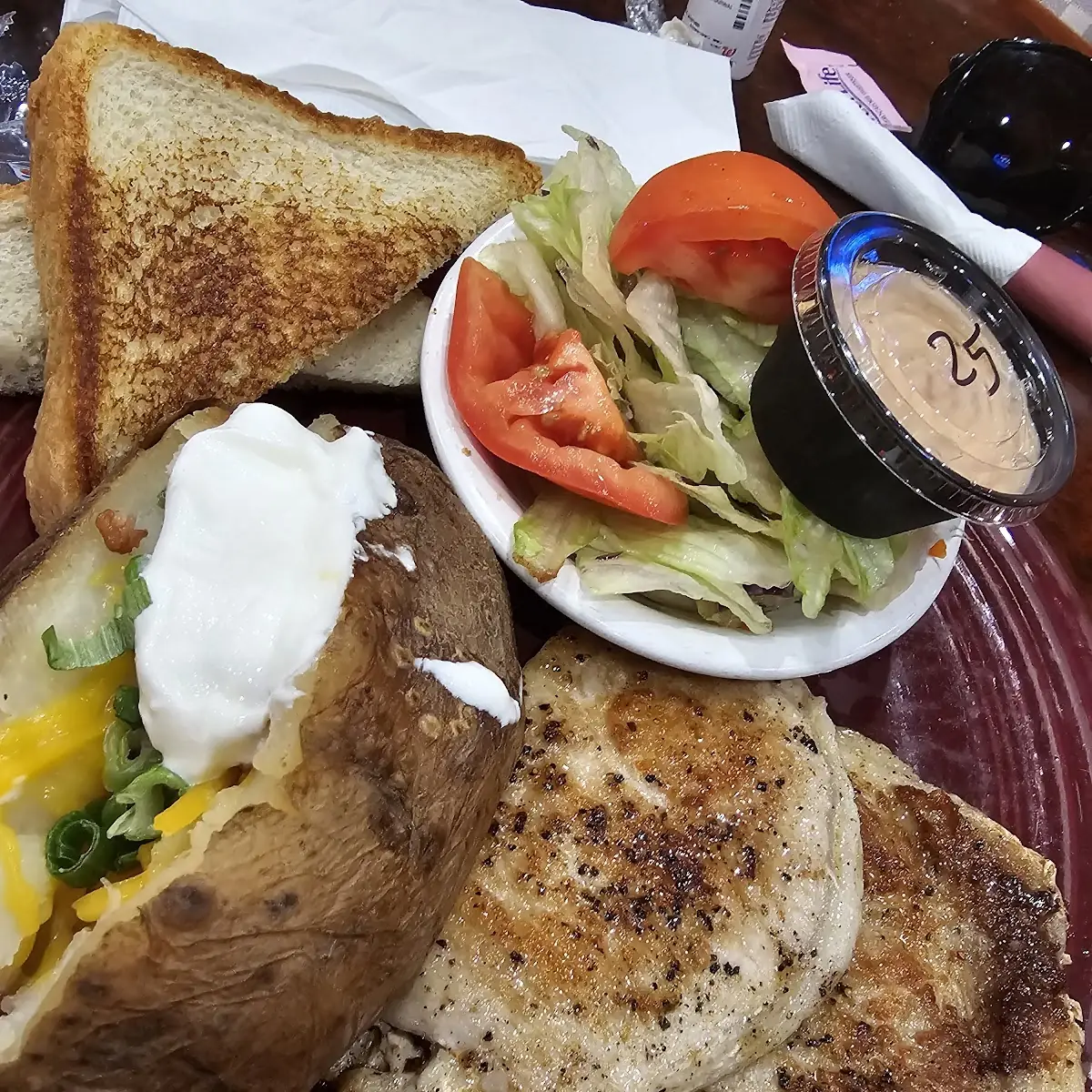 Grilled Pork Chop with Salad