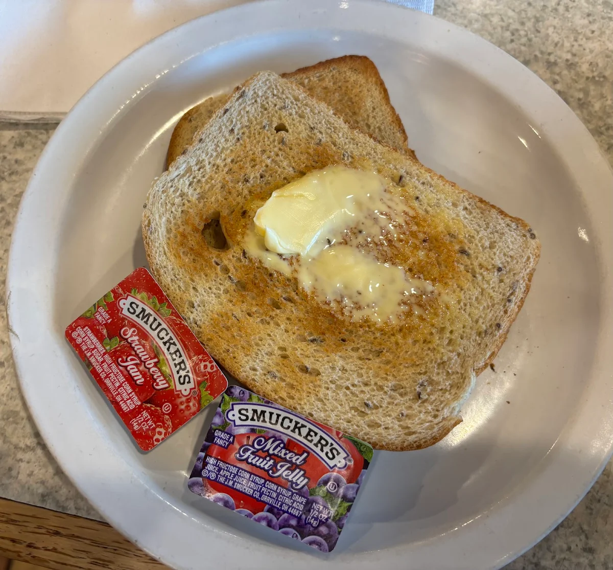 Side of Buttered Toast