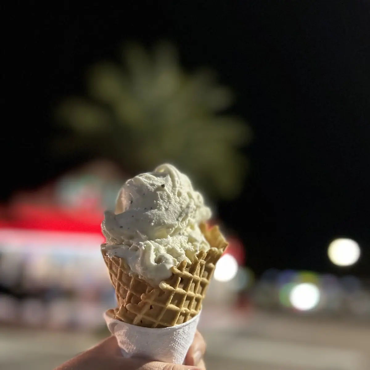 Small Chocolate Chip Cookie Dough Waffle Cone