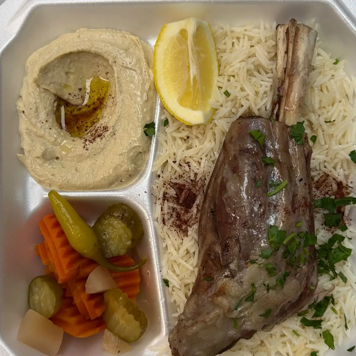 Mixed Grill Platter and Hummus