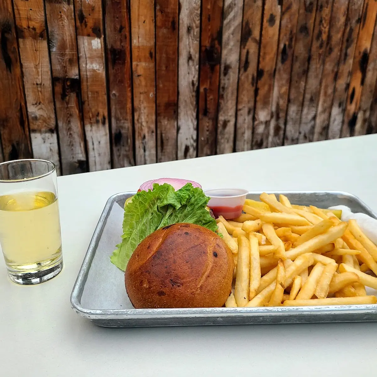 Grass-Fed Beef Burger and Fries