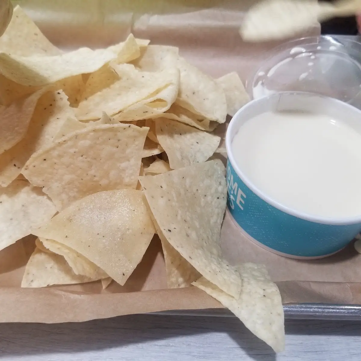Nachos and Queso Dip