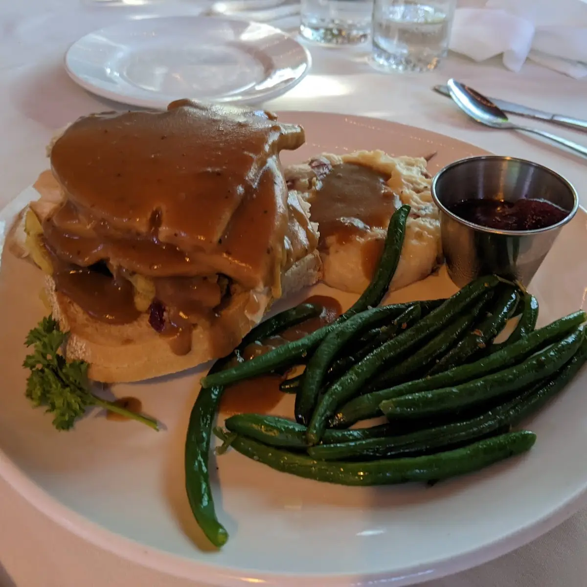Open Faced Turkey Sandwich